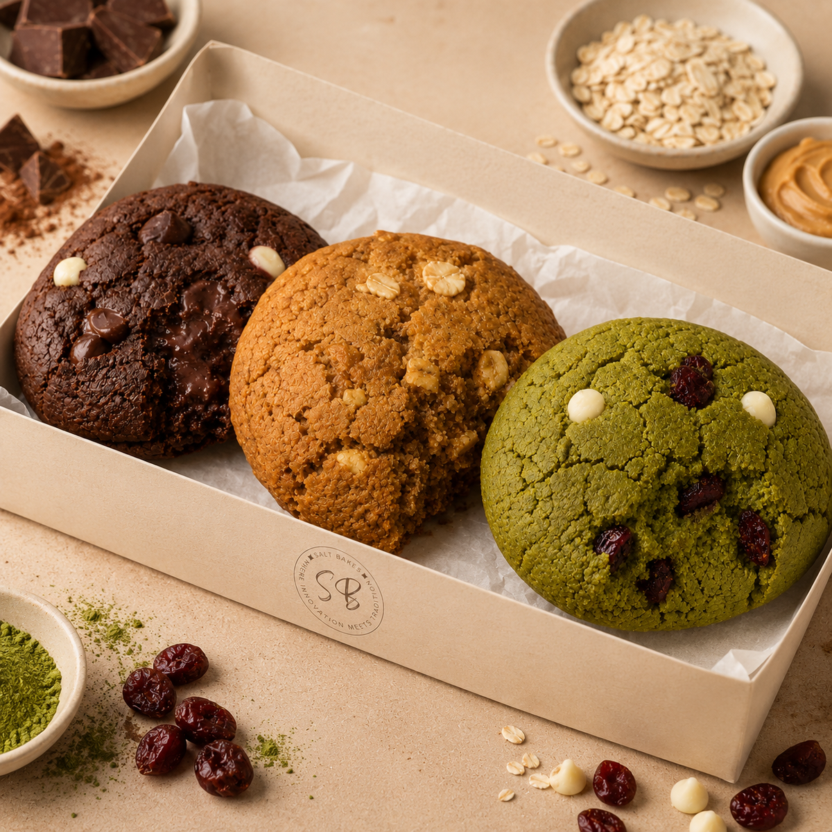 Salt Bakes Protein Cookie Trio Box