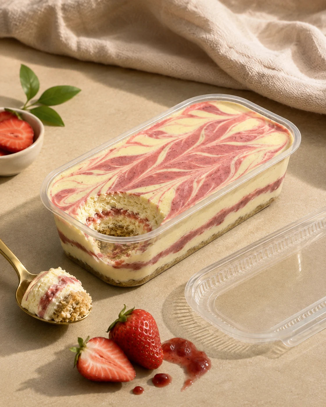 Strawberry Swirl High Protein Cheesecake 300ml